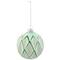 Harlequin Christmas Glass Ball Ornaments - 4" (100mm) - Mint Green - 4ct